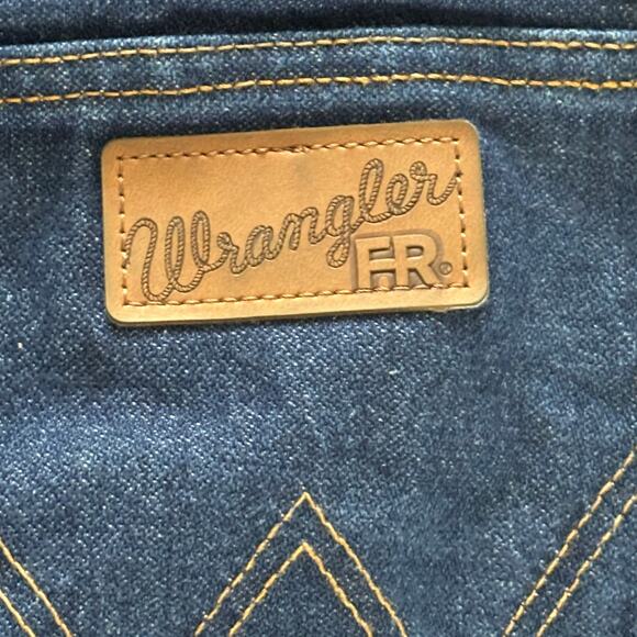 Wrangler Men Size 34x34 Blue Fire Flame Resistant Original Fit Pants Denim Jeans - Picture 6 of 12